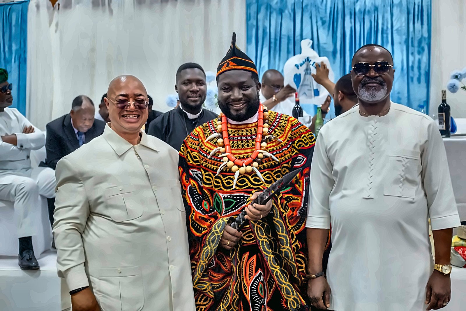 Prince Fombon, Fr. Livinus, and Nguimou Francis