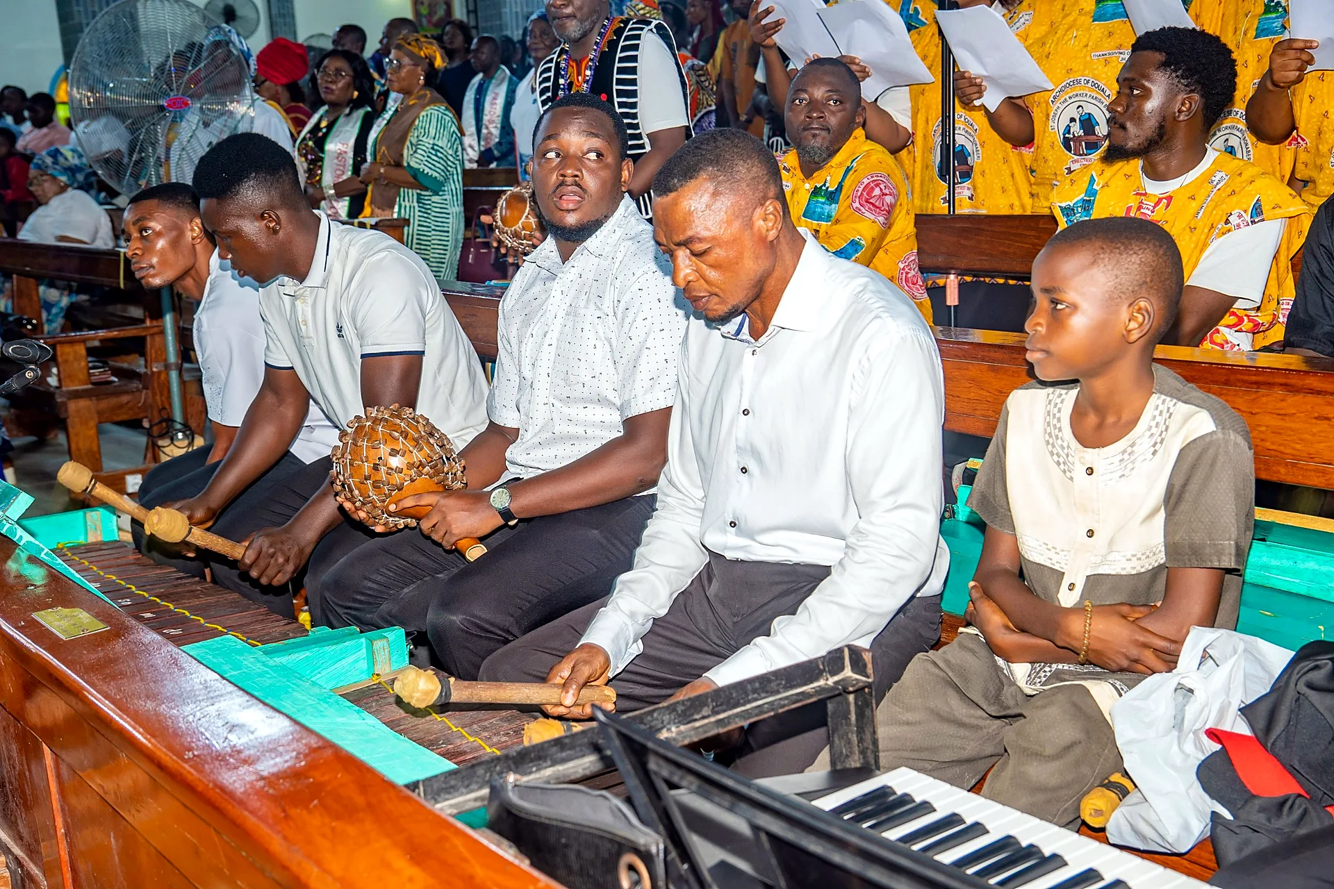 Fr. Mark Ameh Installed as Parish Priest of St. Joseph the Worker, Bonaberi The instrumentalists at work