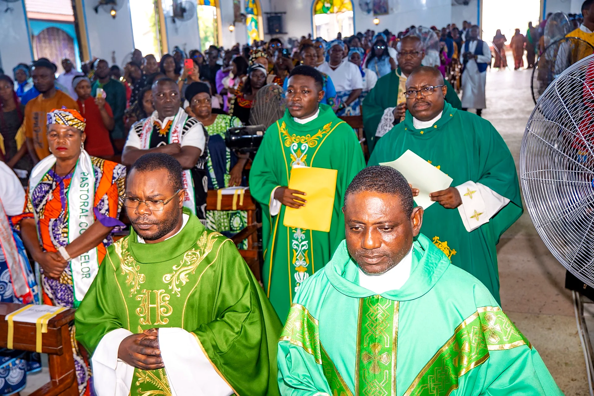 Fr. Mark Ameh Installed as Parish Priest of St. Joseph the Worker, Bonaberi The entrance procession