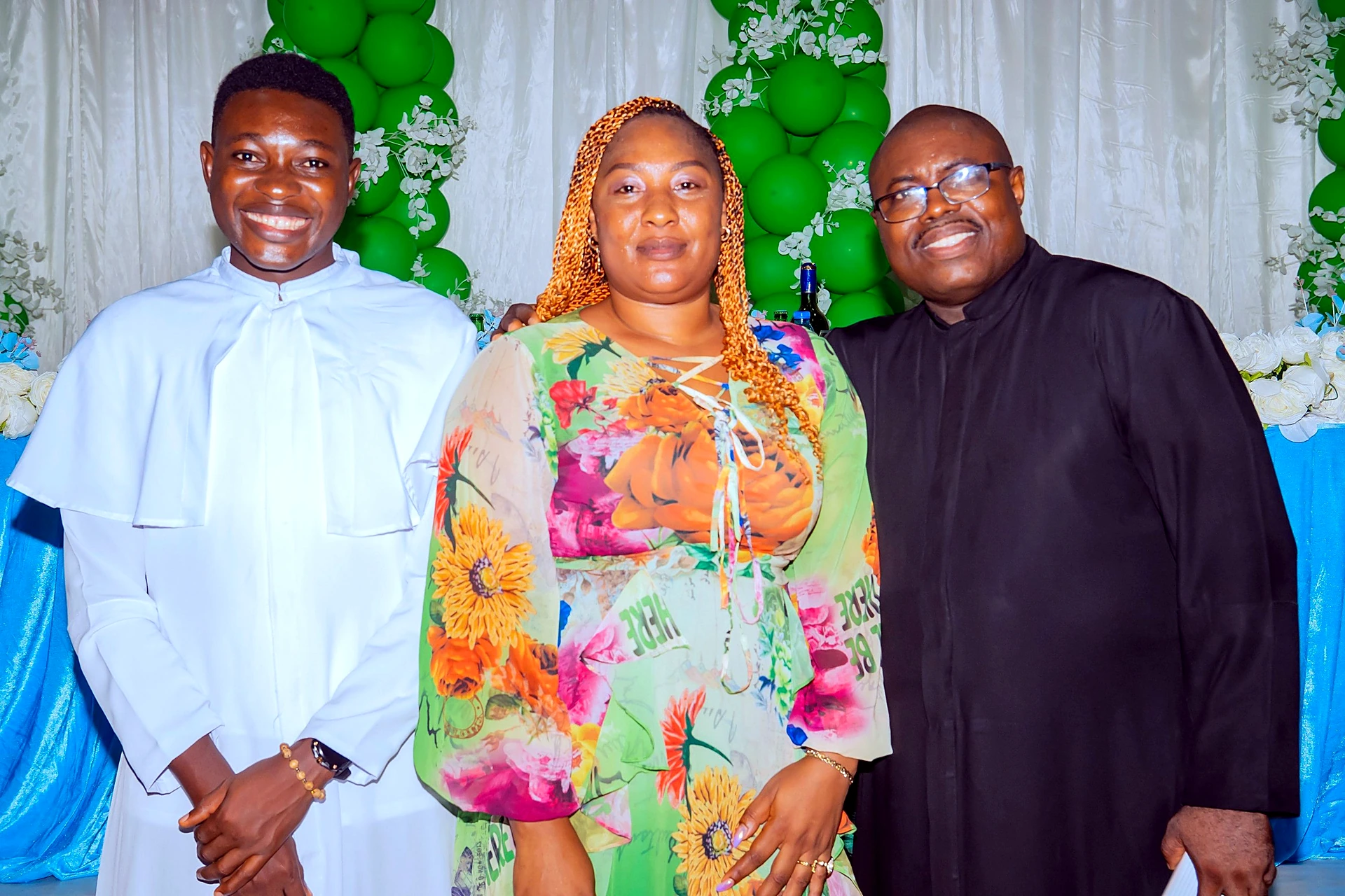 Fr. Mark Ameh Installed as Parish Priest of St. Joseph the Worker, Bonaberi Madam Christina and the parish priests