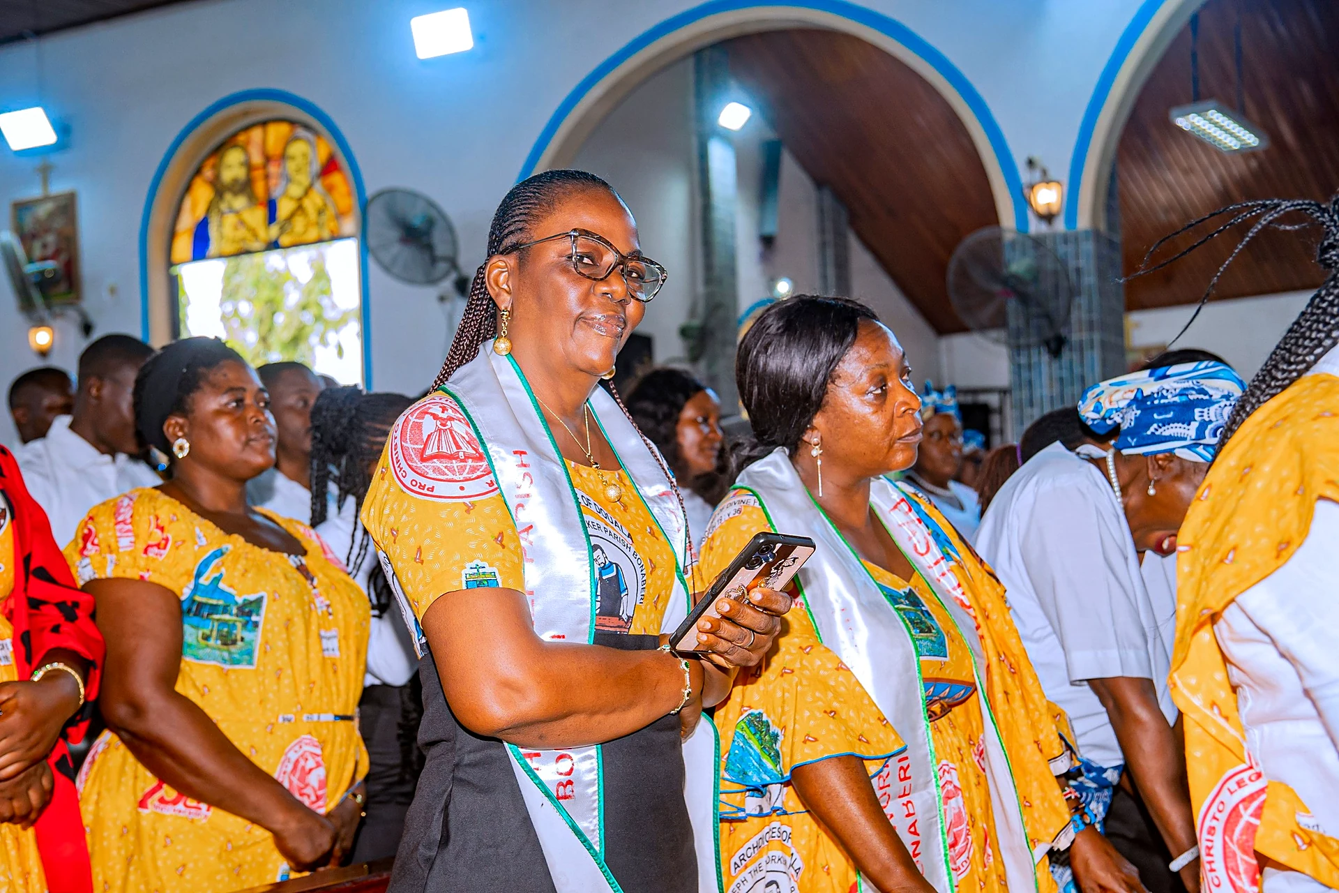 Fr. Mark Ameh Installed as Parish Priest of St. Joseph the Worker, Bonaberi Madam Jacky, all smiles